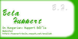 bela huppert business card
